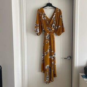 Mustard yellow maxi dress